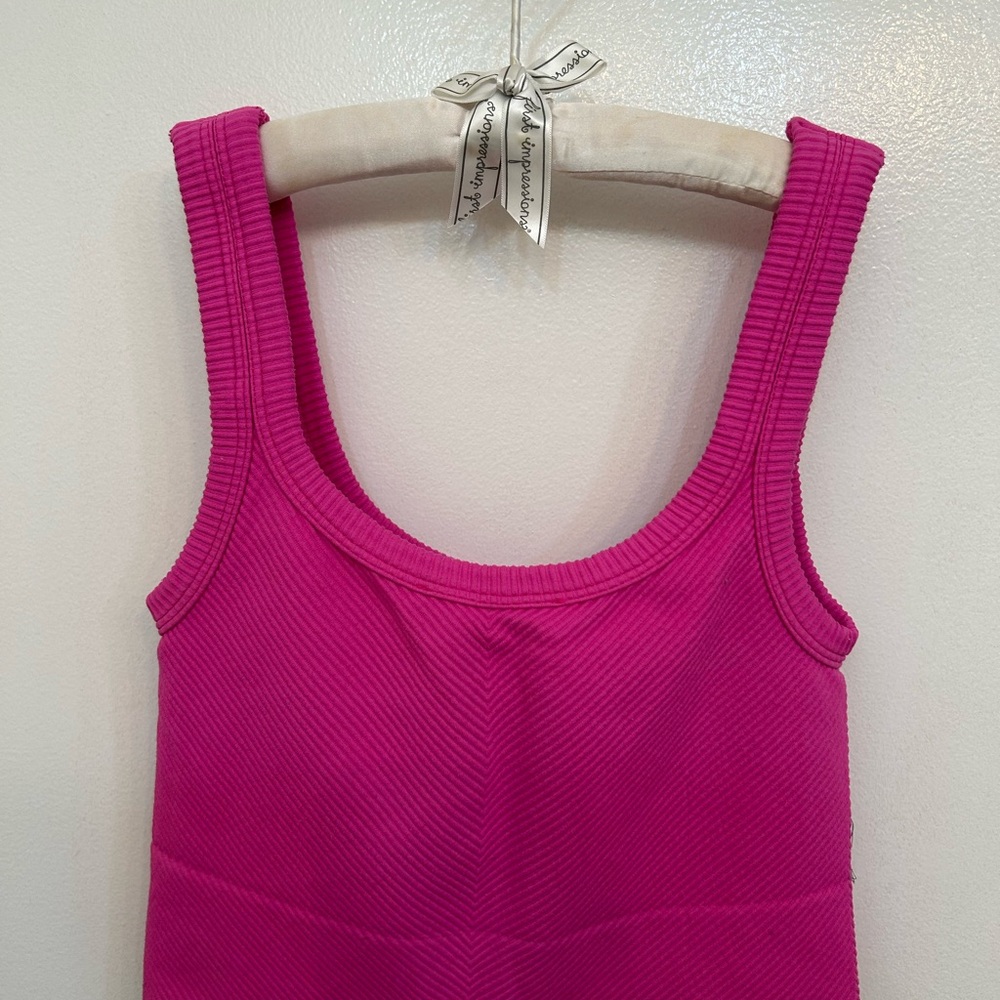 Mixology Pink Ribbed Tank Top - Picture 2 of 3